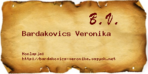 Bardakovics Veronika névjegykártya